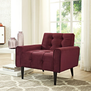 ModwayModway Delve Performance Velvet Armchair EEI-2326 EEI-2326-MAR- BetterPatio.com