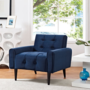 ModwayModway Delve Performance Velvet Armchair EEI-2326 EEI-2326-NAV- BetterPatio.com