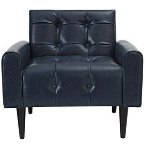 ModwayModway Delve Upholstered Vinyl Accent Chair EEI-2327 EEI-2327-BLU- BetterPatio.com