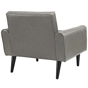 ModwayModway Delve Upholstered Vinyl Accent Chair EEI-2327 EEI-2327-GRY- BetterPatio.com