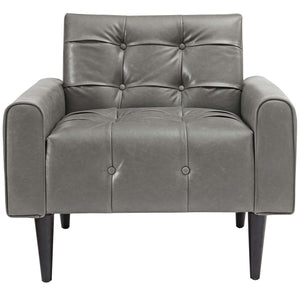 ModwayModway Delve Upholstered Vinyl Accent Chair EEI-2327 EEI-2327-GRY- BetterPatio.com