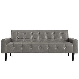 ModwayModway Delve Upholstered Vinyl Sofa EEI-2457 EEI-2457-GRY- BetterPatio.com