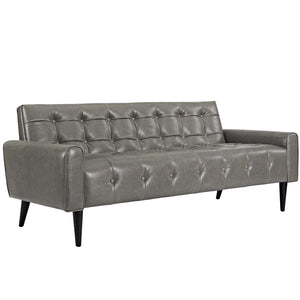 ModwayModway Delve Upholstered Vinyl Sofa EEI-2457 EEI-2457-GRY- BetterPatio.com