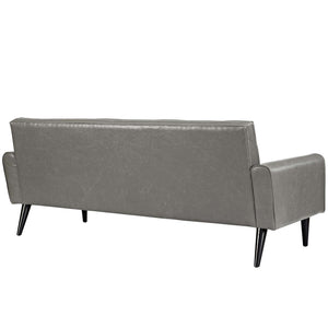 ModwayModway Delve Upholstered Vinyl Sofa EEI-2457 EEI-2457-GRY- BetterPatio.com