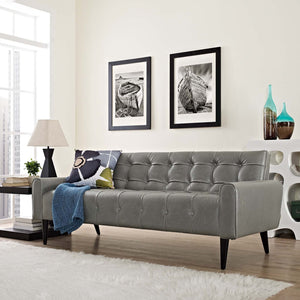 ModwayModway Delve Upholstered Vinyl Sofa EEI-2457 EEI-2457-GRY- BetterPatio.com