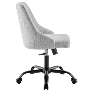 ModwayModway Designate Swivel Upholstered Office Chair EEI-4371 EEI-4371-BLK-LGR- BetterPatio.com