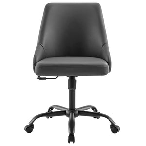 ModwayModway Designate Swivel Vegan Leather Office Chair EEI-4372 EEI-4372-BLK-GRY- BetterPatio.com