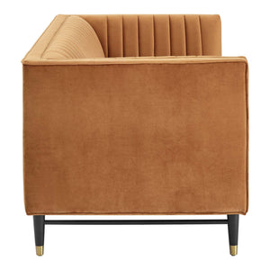 ModwayModway Devote Channel Tufted Performance Velvet Loveseat EEI-4718 EEI-4718-COG- BetterPatio.com