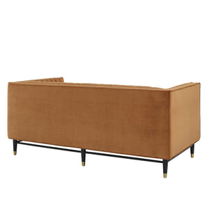 ModwayModway Devote Channel Tufted Performance Velvet Loveseat EEI-4718 EEI-4718-COG- BetterPatio.com