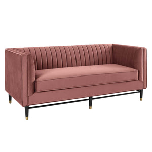 ModwayModway Devote Channel Tufted Performance Velvet Loveseat EEI-4718 EEI-4718-DUS- BetterPatio.com