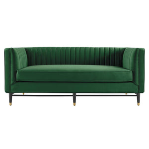 ModwayModway Devote Channel Tufted Performance Velvet Loveseat EEI-4718 EEI-4718-EME- BetterPatio.com