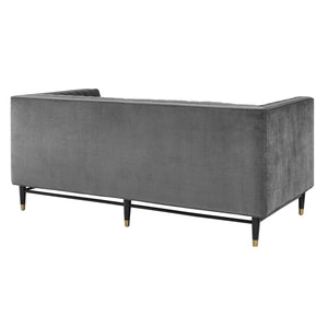 ModwayModway Devote Channel Tufted Performance Velvet Loveseat EEI-4718 EEI-4718-GRY- BetterPatio.com