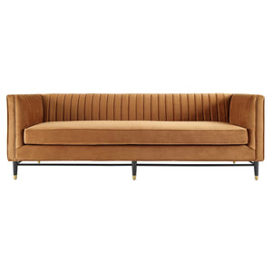 ModwayModway Devote Channel Tufted Performance Velvet Sofa EEI-4720 EEI-4720-COG- BetterPatio.com