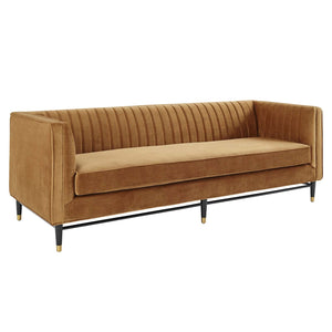 ModwayModway Devote Channel Tufted Performance Velvet Sofa EEI-4720 EEI-4720-COG- BetterPatio.com