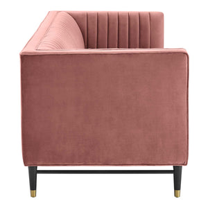 ModwayModway Devote Channel Tufted Performance Velvet Sofa EEI-4720 EEI-4720-DUS- BetterPatio.com