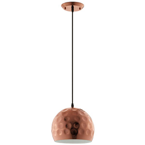 ModwayModway Dimple 10" Half-Sphere Rose Gold Pendant Light EEI-2905 EEI-2905- BetterPatio.com