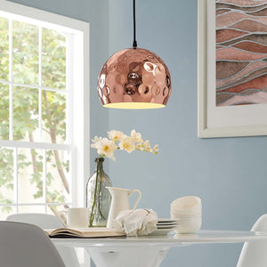 ModwayModway Dimple 10" Half-Sphere Rose Gold Pendant Light EEI-2905 EEI-2905- BetterPatio.com