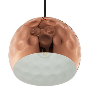 ModwayModway Dimple 10" Half-Sphere Rose Gold Pendant Light EEI-2905 EEI-2905- BetterPatio.com