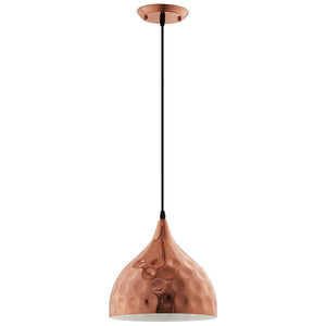 ModwayModway Dimple 11" Bell-Shaped Rose Gold Pendant Light EEI-2904 EEI-2904- BetterPatio.com