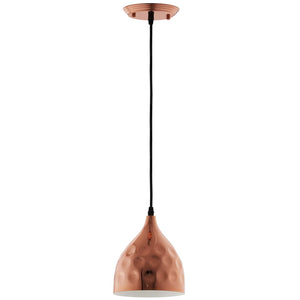 ModwayModway Dimple 6.5" Bell-Shaped Rose Gold Pendant Light EEI-2903 EEI-2903- BetterPatio.com