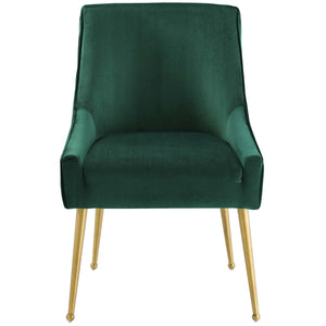 ModwayModway Discern Pleated Back Upholstered Performance Velvet Dining Chair EEI-3509 EEI-3509-GRN- BetterPatio.com