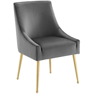 ModwayModway Discern Upholstered Performance Velvet Dining Chair EEI-3508 EEI-3508-GRY- BetterPatio.com