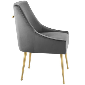 ModwayModway Discern Upholstered Performance Velvet Dining Chair EEI-3508 EEI-3508-GRY- BetterPatio.com