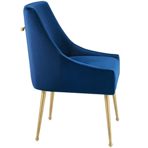 ModwayModway Discern Upholstered Performance Velvet Dining Chair EEI-3508 EEI-3508-NAV- BetterPatio.com