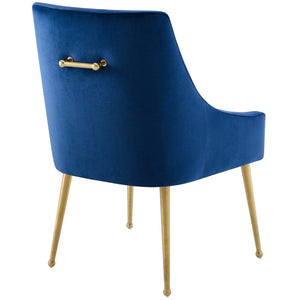 ModwayModway Discern Upholstered Performance Velvet Dining Chair EEI-3508 EEI-3508-NAV- BetterPatio.com