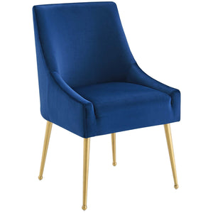 ModwayModway Discern Upholstered Performance Velvet Dining Chair EEI-3508 EEI-3508-NAV- BetterPatio.com