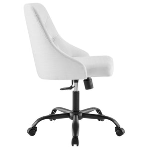 ModwayModway Distinct Tufted Swivel Upholstered Office Chair EEI-4369 EEI-4369-BLK-WHI- BetterPatio.com