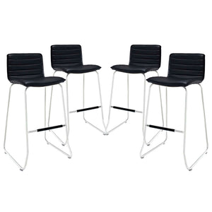 ModwayModway Dive Bar Stool Set of 4 EEI-1687 EEI-1687-BLK- BetterPatio.com