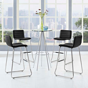 ModwayModway Dive Bar Stool Set of 4 EEI-1687 EEI-1687-BLK- BetterPatio.com