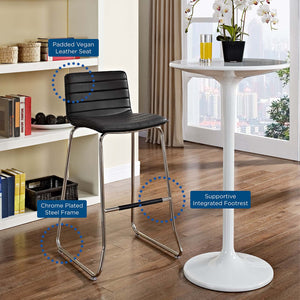 ModwayModway Dive Bar Stool Set of 4 EEI-1687 EEI-1687-BLK- BetterPatio.com