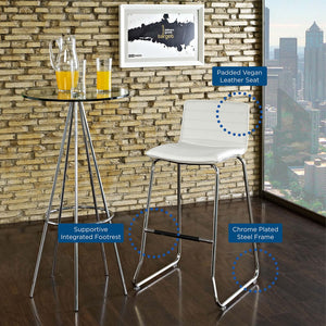 ModwayModway Dive Bar Stool Set of 4 EEI-1687 EEI-1687-WHI- BetterPatio.com