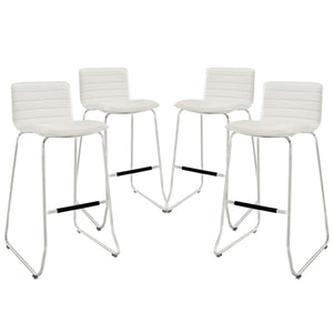 ModwayModway Dive Bar Stool Set of 4 EEI-1687 EEI-1687-WHI- BetterPatio.com