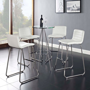 ModwayModway Dive Bar Stool Set of 4 EEI-1687 EEI-1687-WHI- BetterPatio.com