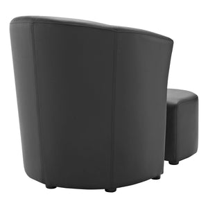 ModwayModway Divulge Armchair and Ottoman EEI-1407 EEI-1407-BLK- BetterPatio.com