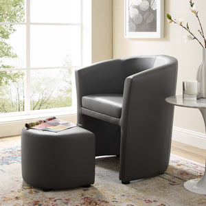 ModwayModway Divulge Armchair and Ottoman EEI-1407 EEI-1407-GRY- BetterPatio.com