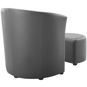 ModwayModway Divulge Armchair and Ottoman EEI-1407 EEI-1407-GRY- BetterPatio.com