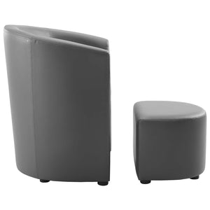 ModwayModway Divulge Armchair and Ottoman EEI-1407 EEI-1407-GRY- BetterPatio.com