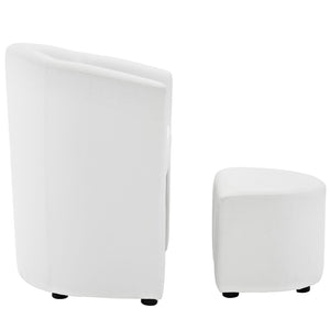 ModwayModway Divulge Armchair and Ottoman EEI-1407 EEI-1407-WHI- BetterPatio.com