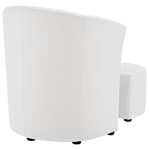 ModwayModway Divulge Armchair and Ottoman EEI-1407 EEI-1407-WHI- BetterPatio.com