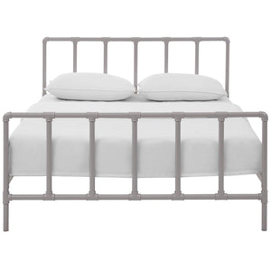 ModwayModway Dower Queen Stainless Steel Bed MOD-5437 MOD-5437-GRY- BetterPatio.com