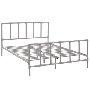 ModwayModway Dower Queen Stainless Steel Bed MOD-5437 MOD-5437-GRY- BetterPatio.com