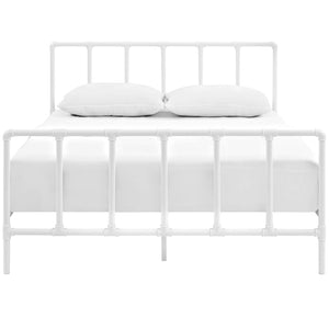 ModwayModway Dower Queen Stainless Steel Bed MOD-5437 MOD-5437-WHI- BetterPatio.com
