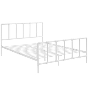 ModwayModway Dower Queen Stainless Steel Bed MOD-5437 MOD-5437-WHI- BetterPatio.com