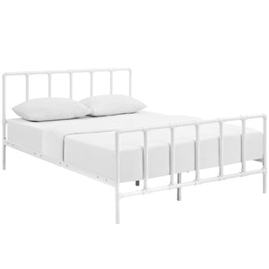 ModwayModway Dower Queen Stainless Steel Bed MOD-5437 MOD-5437-WHI- BetterPatio.com