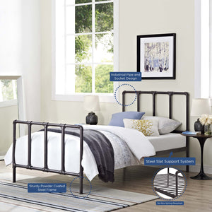 ModwayModway Dower Twin Bed MOD-5435 MOD-5435-BRN- BetterPatio.com