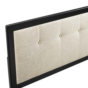 ModwayModway Draper Tufted King Fabric and Wood Headboard MOD-6227 MOD-6227-BLK-BEI- BetterPatio.com